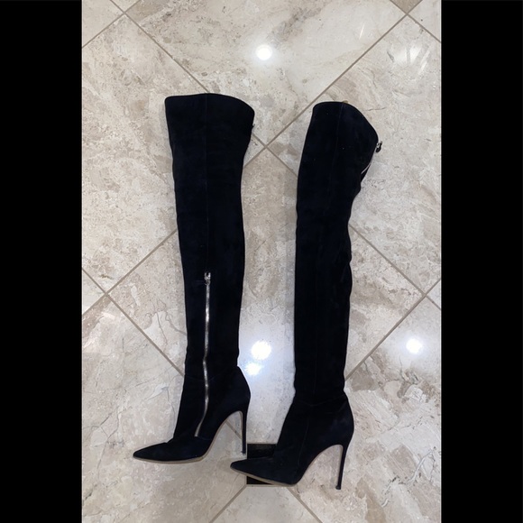 Gianvito Rossi otk black suede double zip boots 36 - Picture 11 of 11
